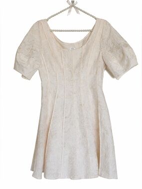 Floral Lace Cream Dress